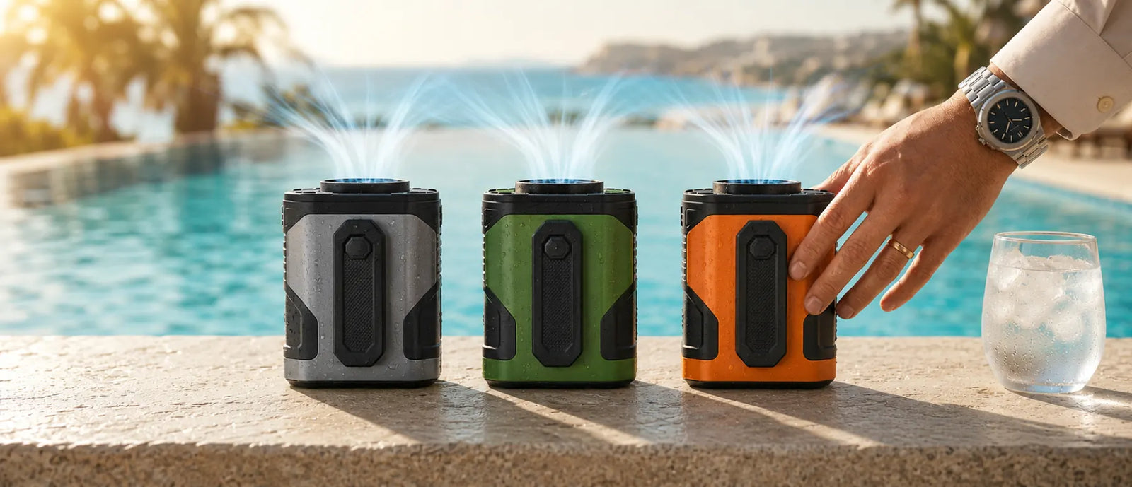 IronFlow ventilateur portable 2-en-1 avec batterie externe USB-C et lampe torche en été